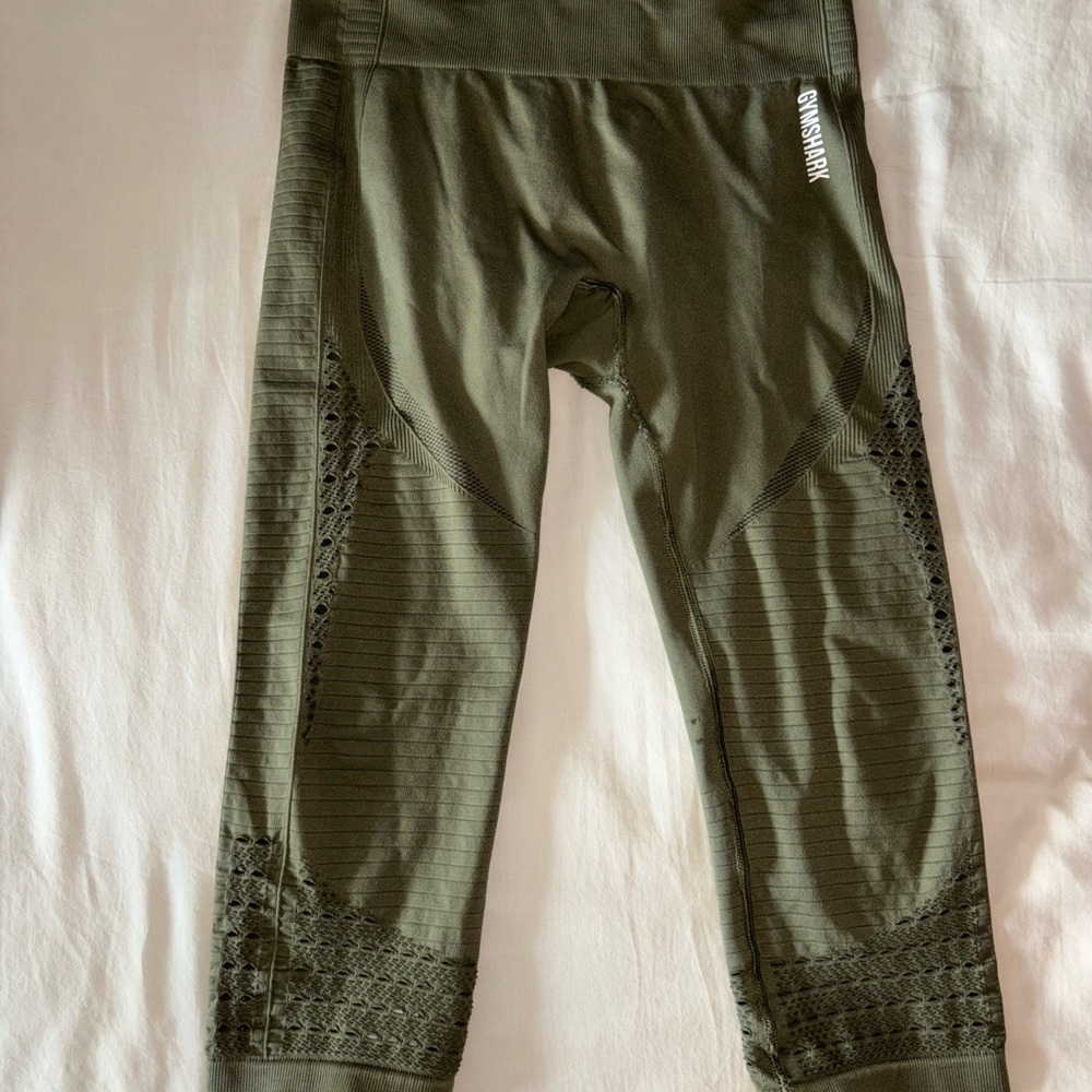 Gymshark Olive Green Cropped Leggings